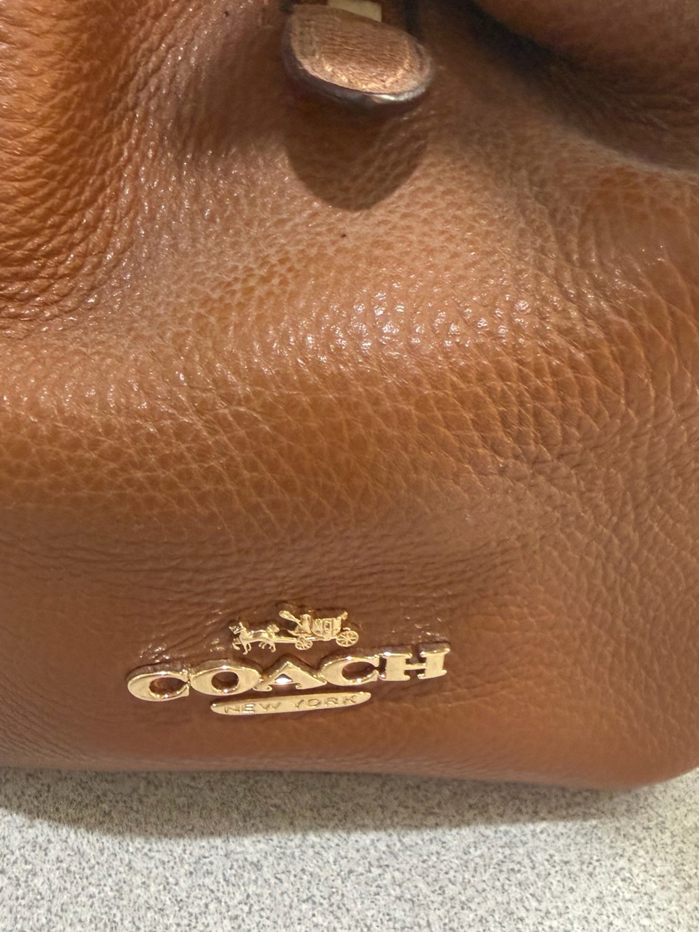Coach Madison Phoebe Hobo Shoulder Bag in Brown Pebble NWT #coach #hobo #nwt - Picture 4 of 11